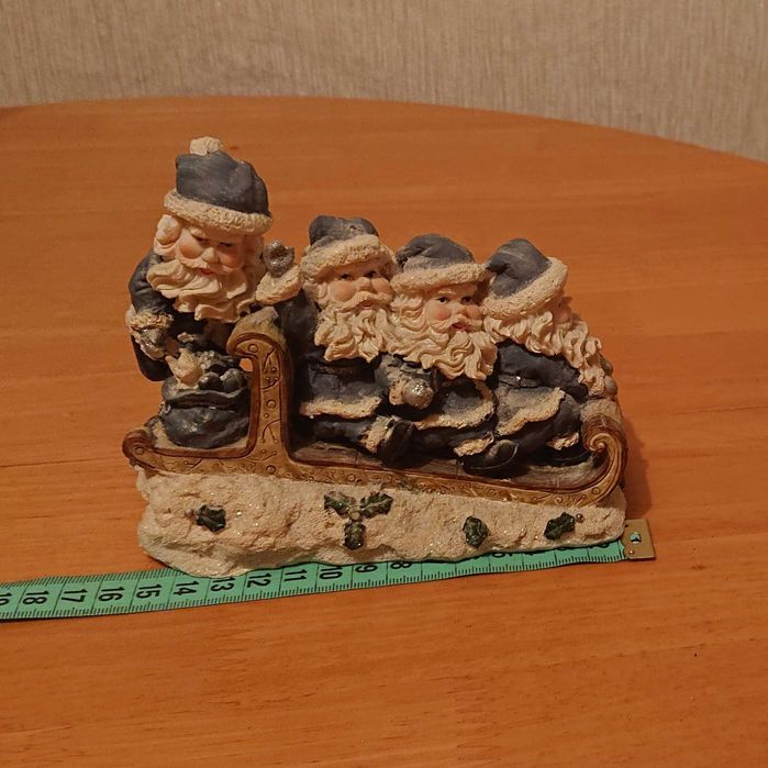 декоративна фігурка зимова, святкова новорічна, ніжно-блакитна