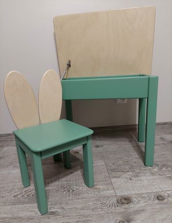 stół krzesełko z drewna stolik meble dla dzieci 80-95cm