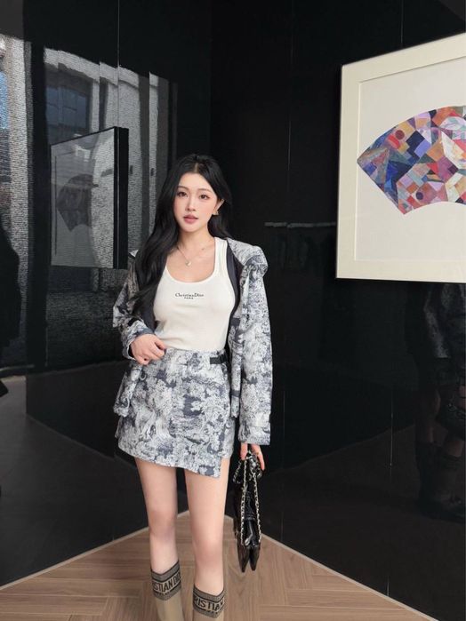 Костюм жіночий Christian Dior спідниця шорти кофта куртка диор діор