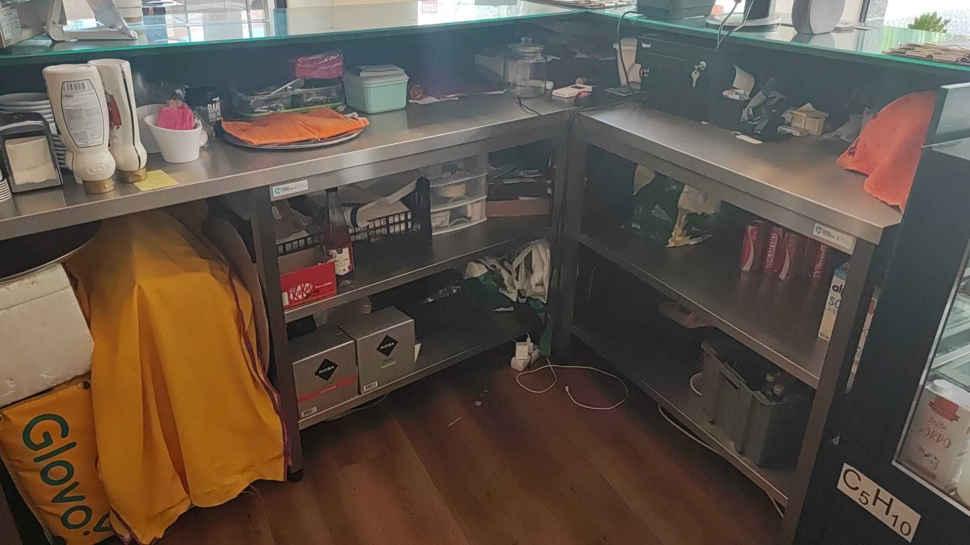 BALCÕES inox + Balcão MDF