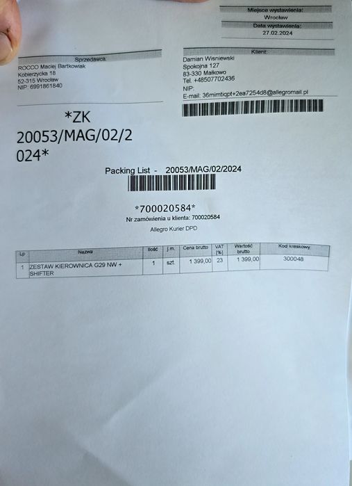 Ligitech g29 + shifter jak nowa ps5