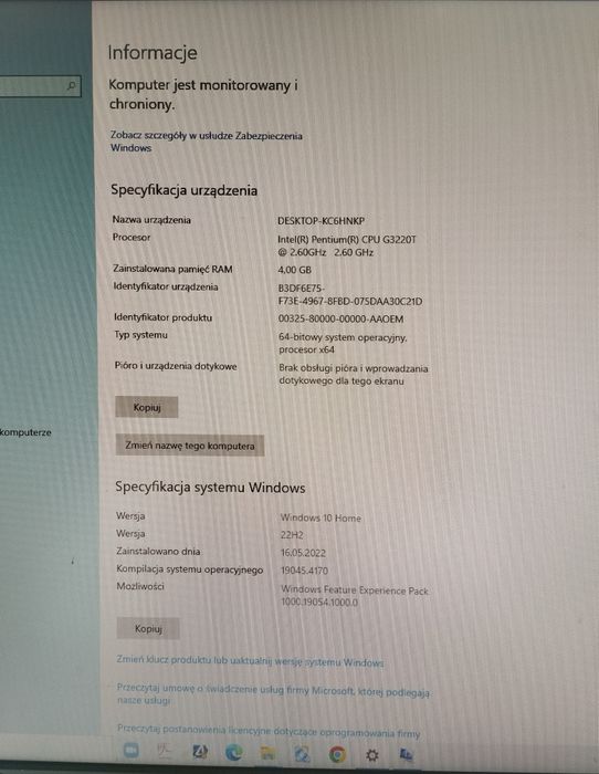 Komputer Lenovo all in one C460