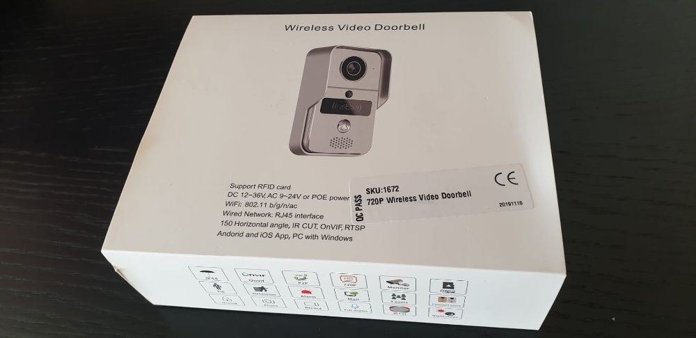 Video porteiro TUYA wi-fi  HD wifi RFID wireless sem fios internet APP