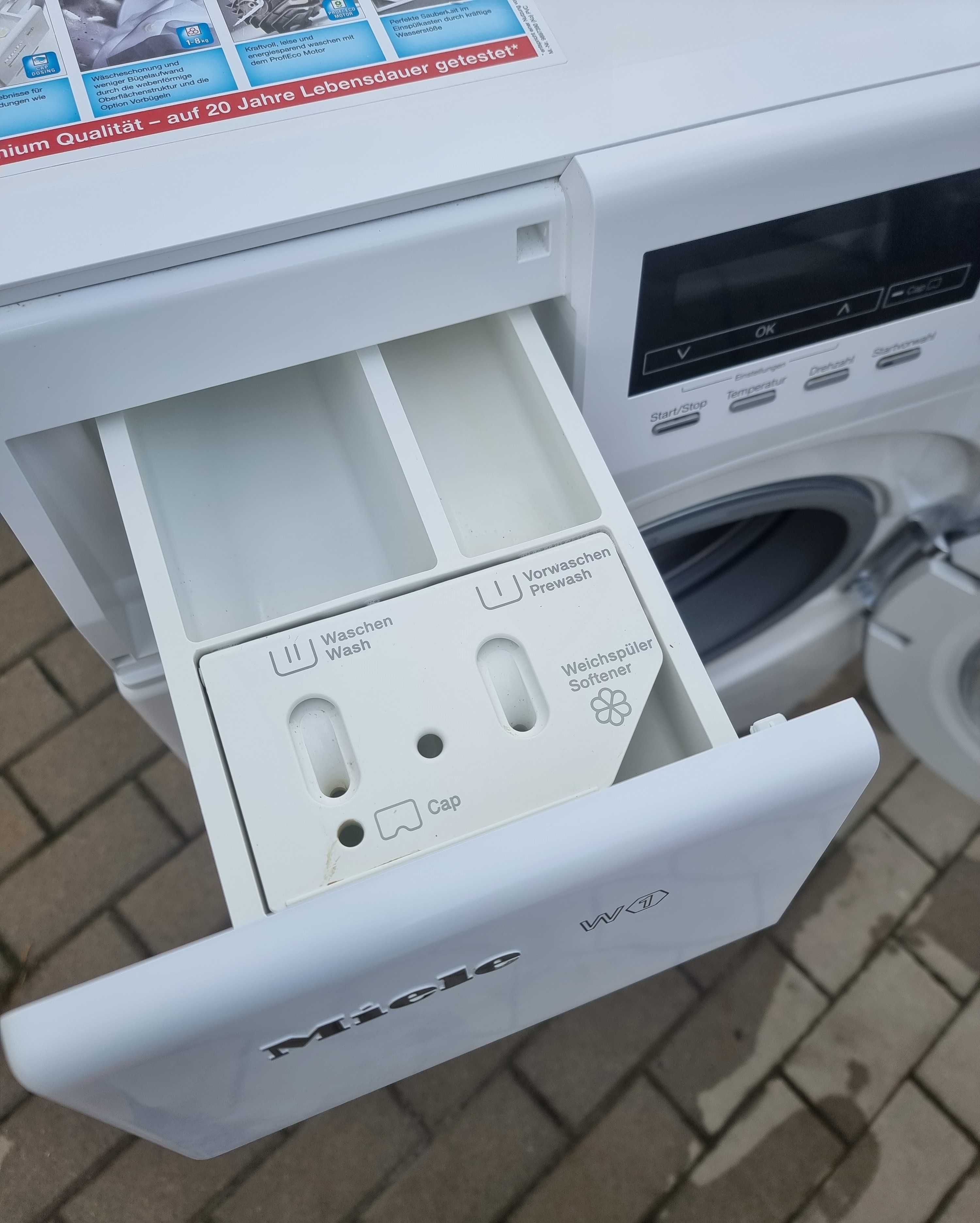 Pralka Miele W1 WKE 130 WPS, 8kg, 1600obr, Funkcja łatwe prasownie