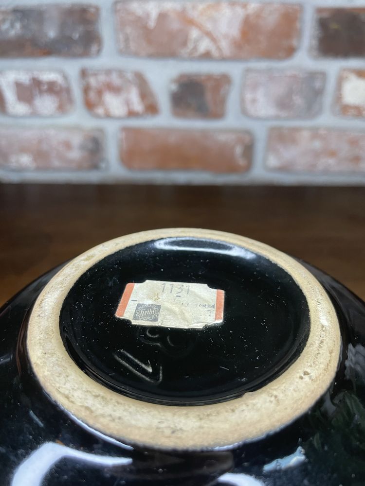 Piekny owalny wazon Heibi Keramik. Stara ceramika West Germany