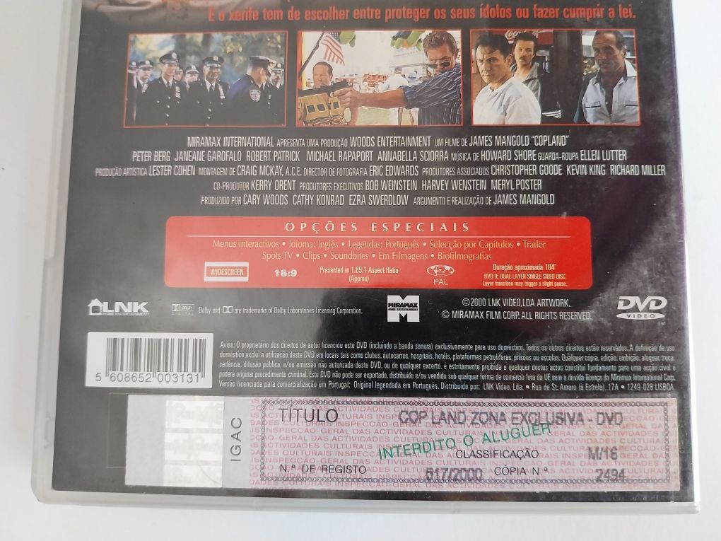 Copland zona exclusiva Sylvester Stallone Harvey Keitel Robert de Niro