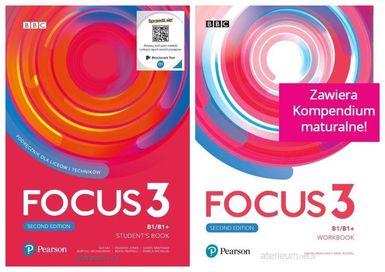NOWE^ Focus 3 Podręcznik + Ćwiczenia + Benchmark + Kompendium +Mondly