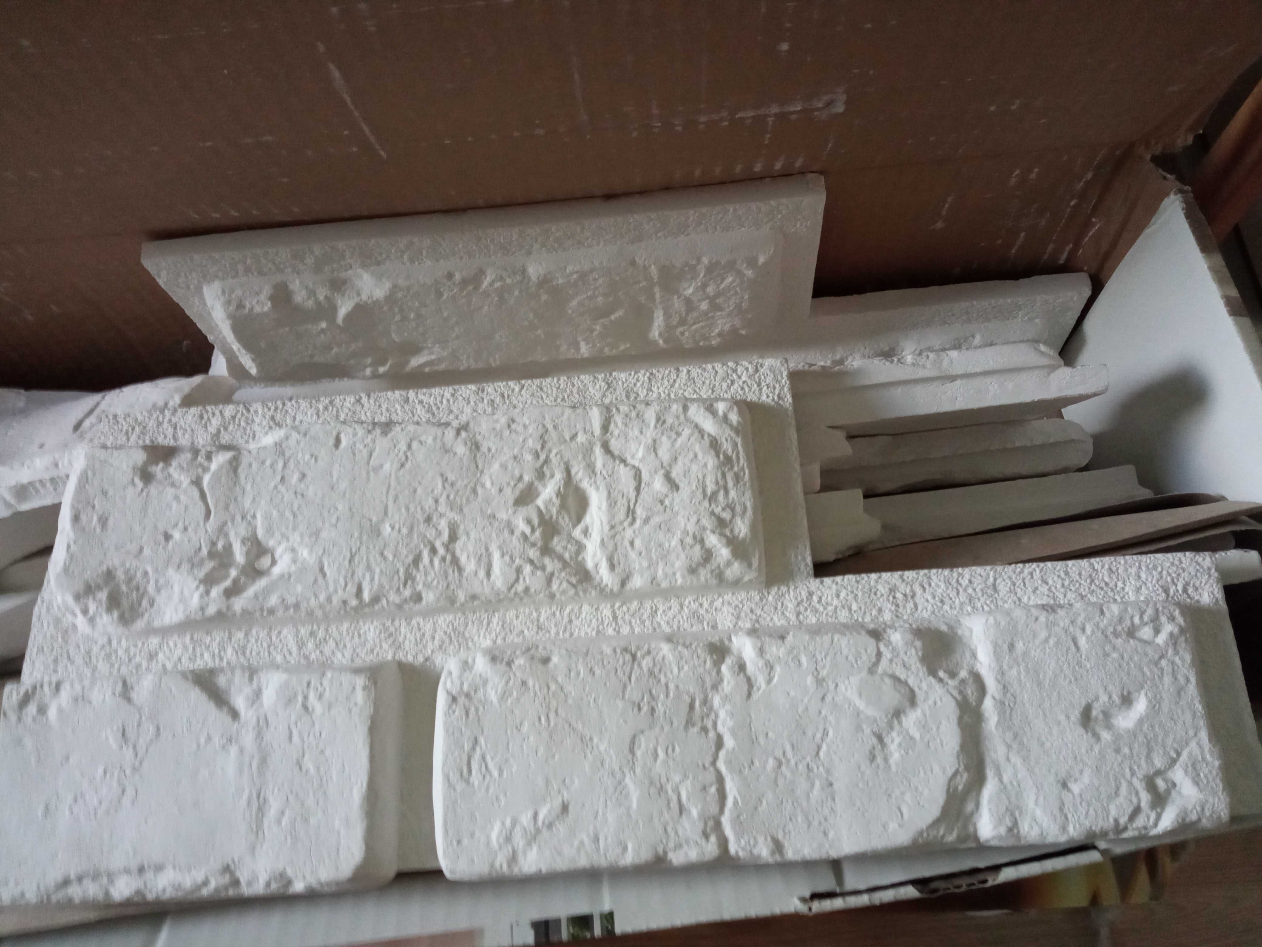 Płytki gipsowe białe licówka cegiełka Murro panel