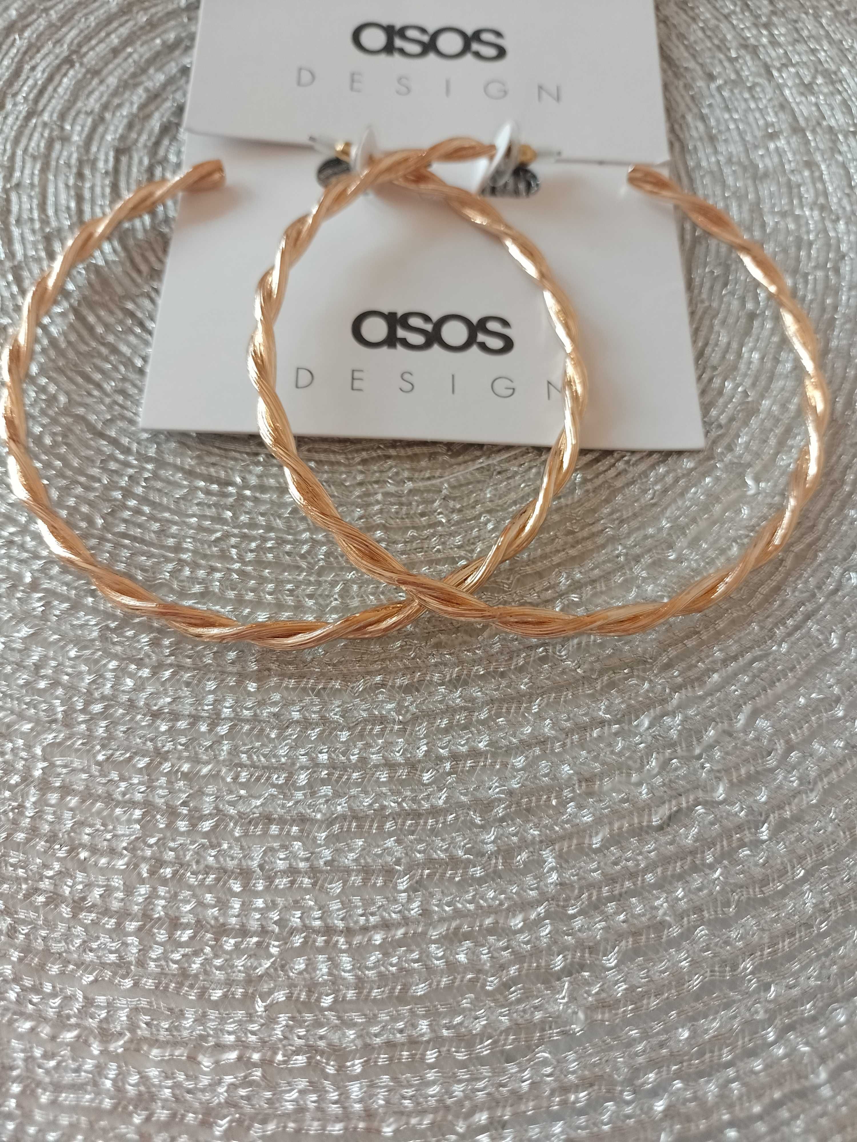 ASOS/ Duże, okrągłe kolczyki wieczorowe z Londynu, koła, NOWE