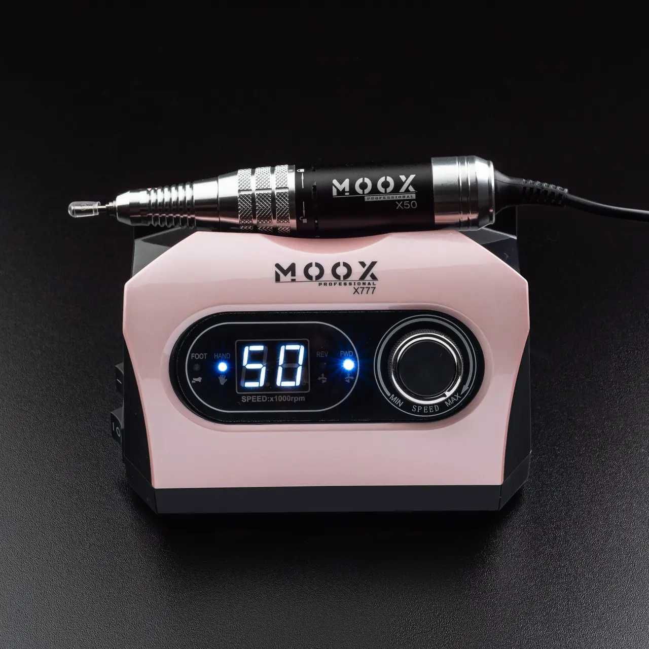 Фрезер для манікюру та педикюру MOOX X777 50000 об/хв 70W Рожевий