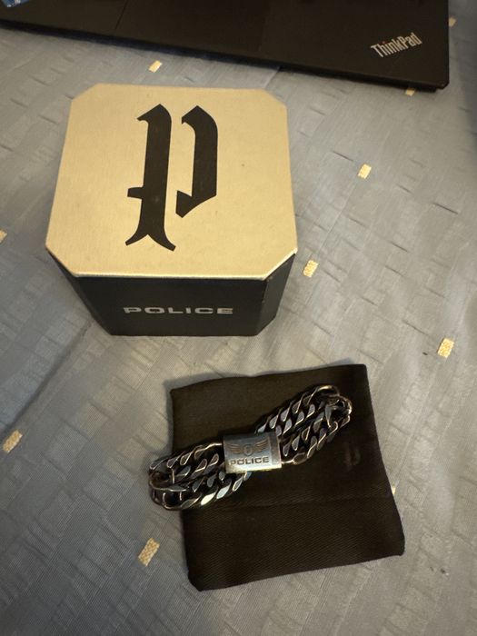 Pulseira Police Azul Metalizado