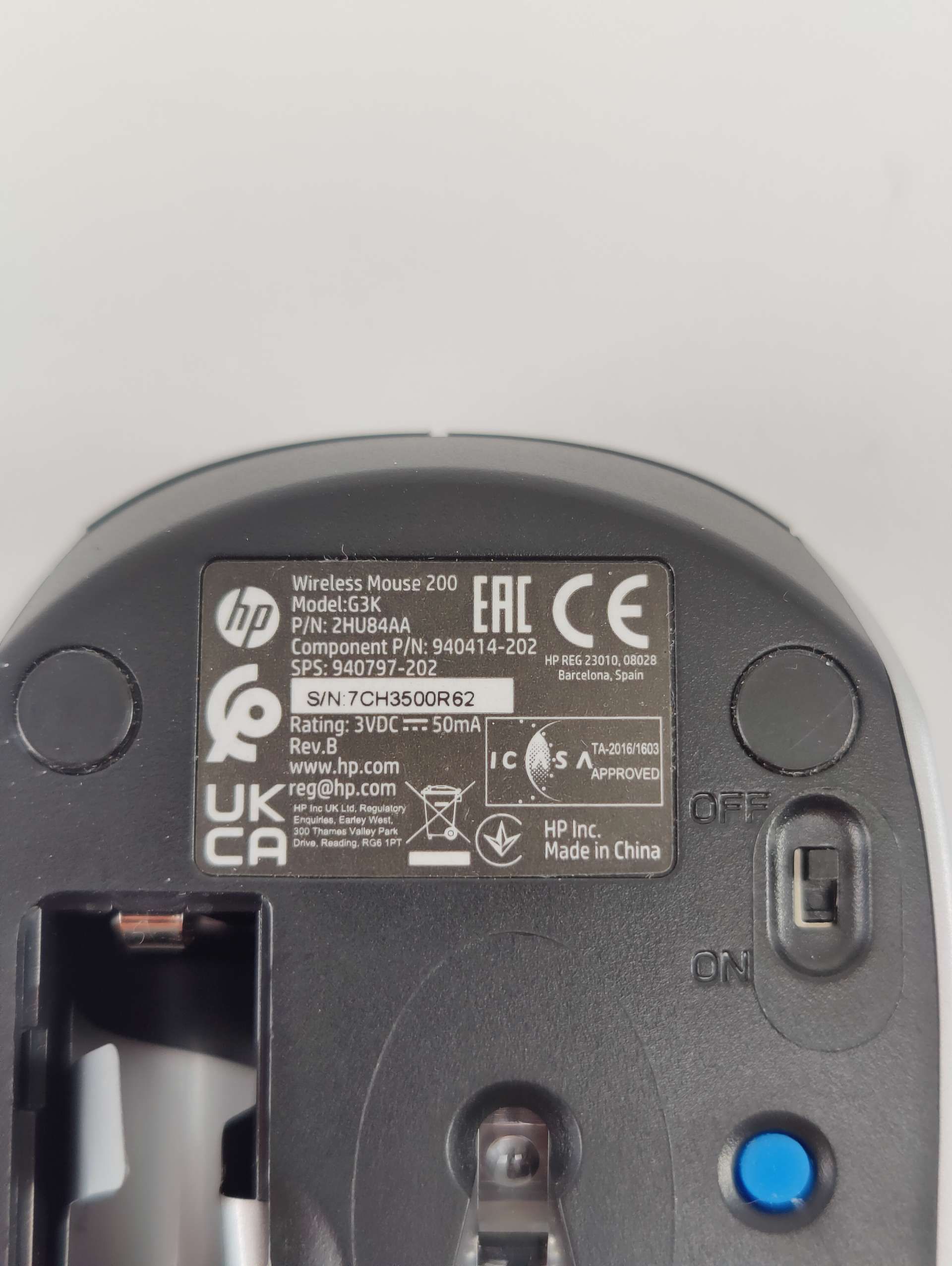 Mysz Bezprzewodowa HP 200 Srebrna 2HU84AA