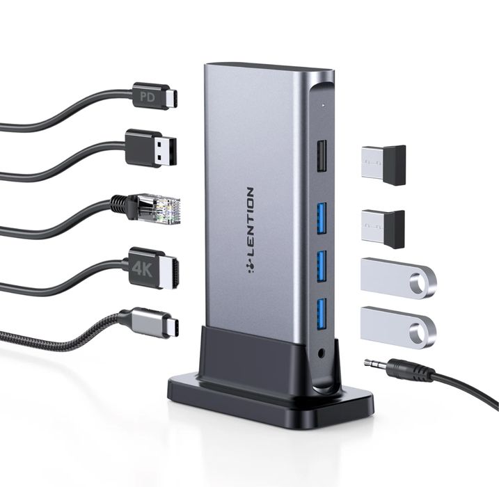 Uniwersalna stacja dokująca USB-C LENTION 4K 30Hz (CB-D53)