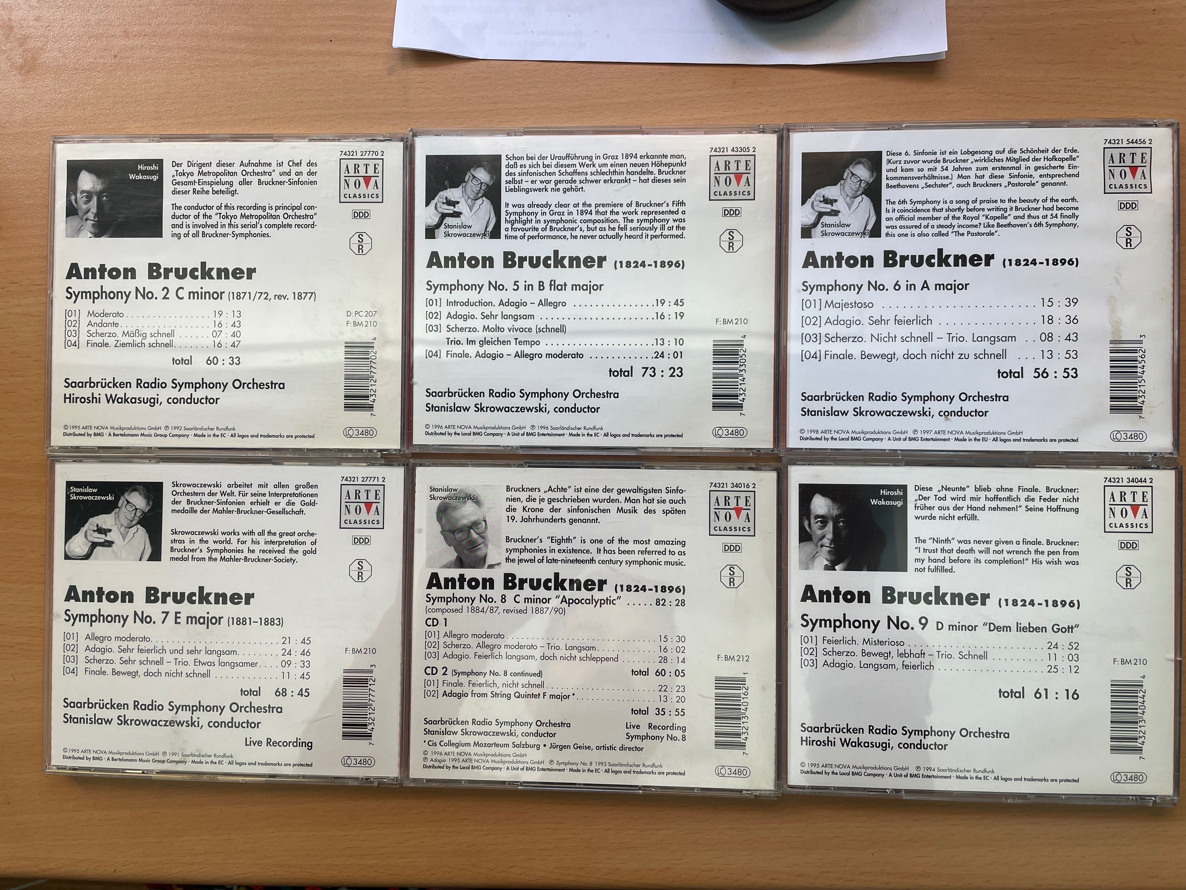 CDs 6 Sinfonias de Bruckner: Saarbrücken Radio Symphony Orchestra