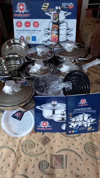 Продаю набір посуду з нержавіючої сталі Swiss Inox 19 предметів