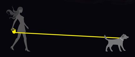 Поводок-рулетка Flexi Neon лента/трос, подробнее в описании