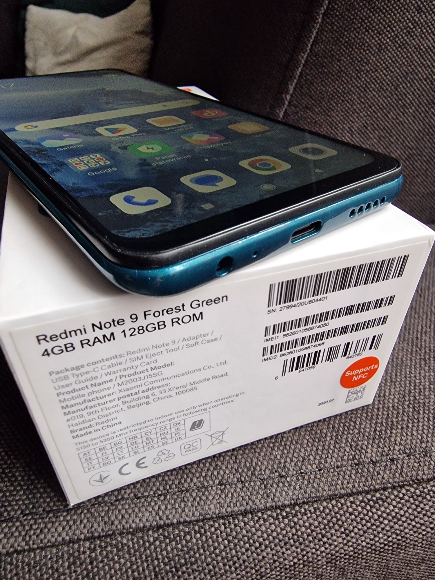 Redmi note 9 4/128  stan bardzo dobry