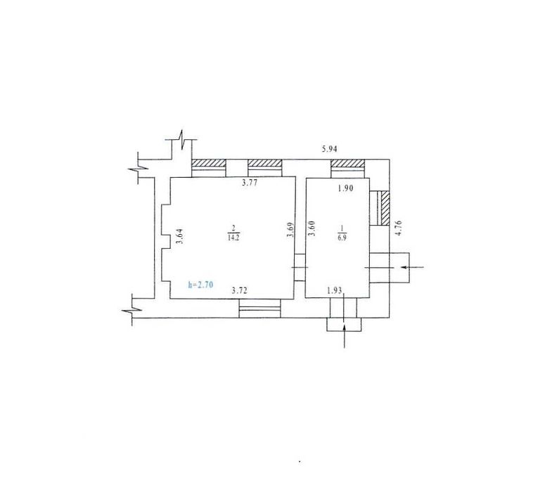 Продам фасадне комерційне приміщення, магазин. Центр. Конкорд