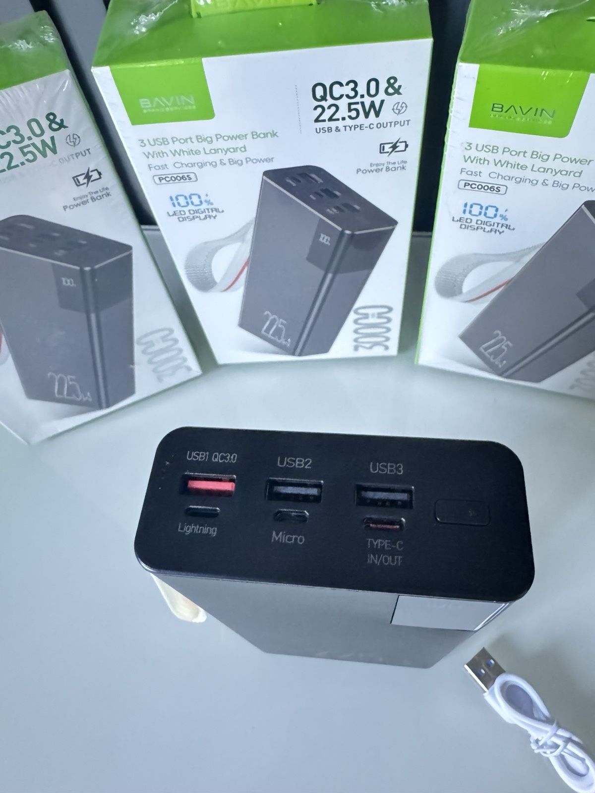 Power Bank BAVIN PC006S 30000mah 22.5w+QC3.0(Повер Банк Бавин 22.5ват)