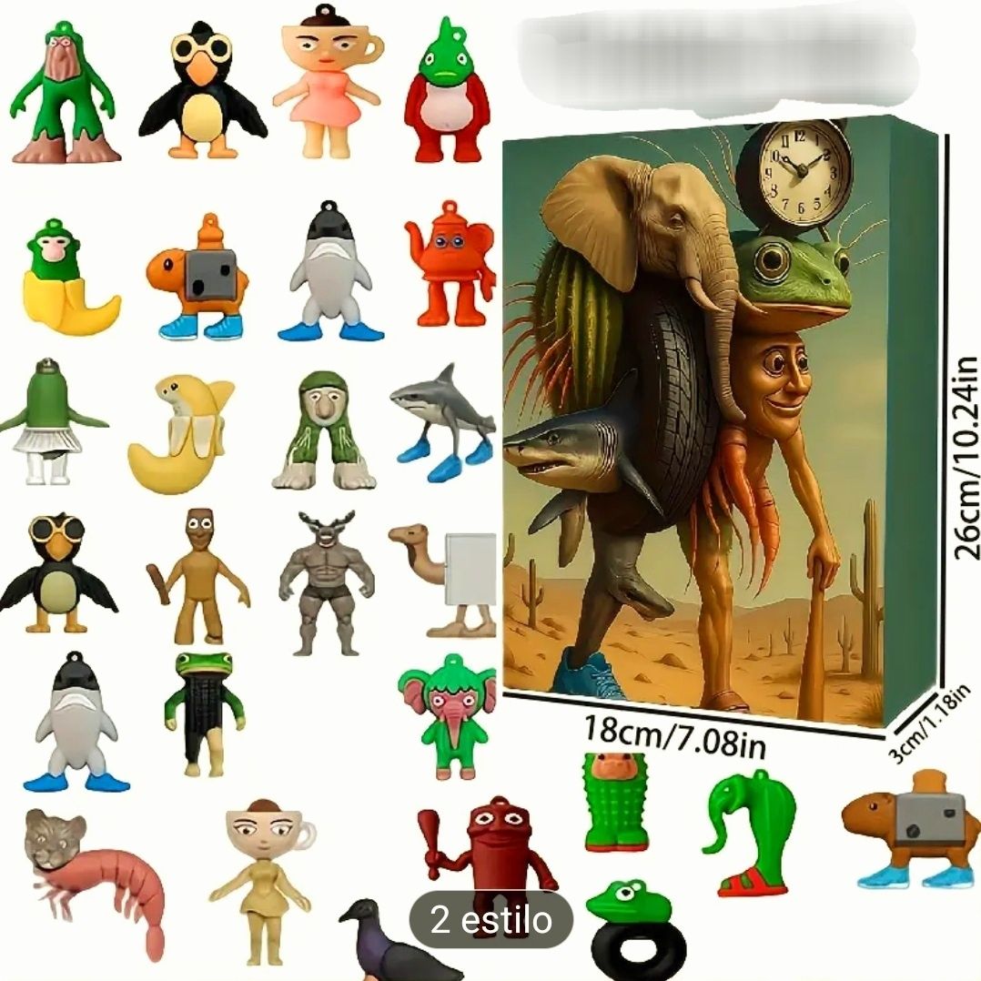 24 brainrot italiano calendário advento (são bonecos 3D para brincar)