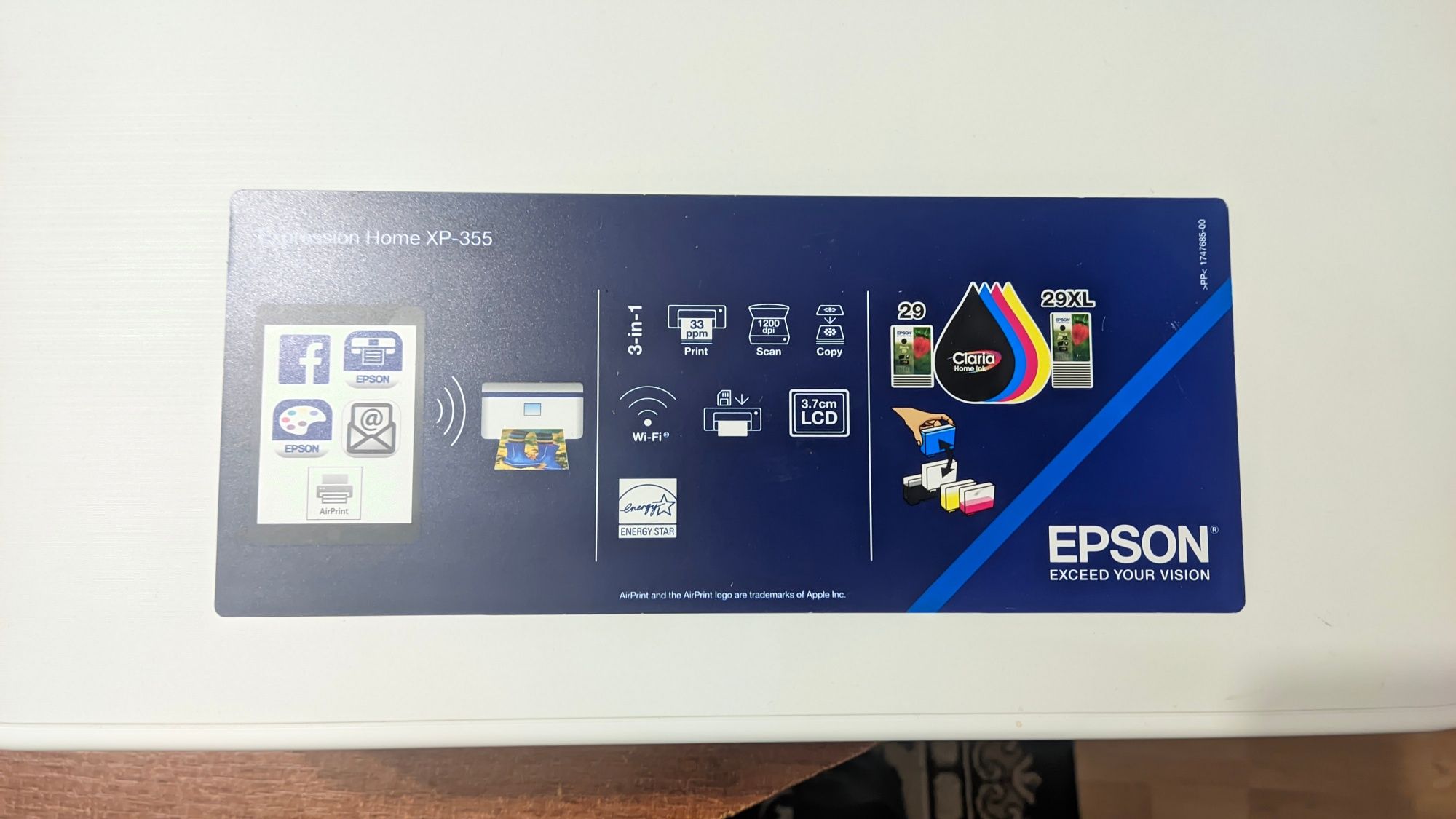 Принтер Epson XP-355 C462U (Несправний, помилка при включенні)