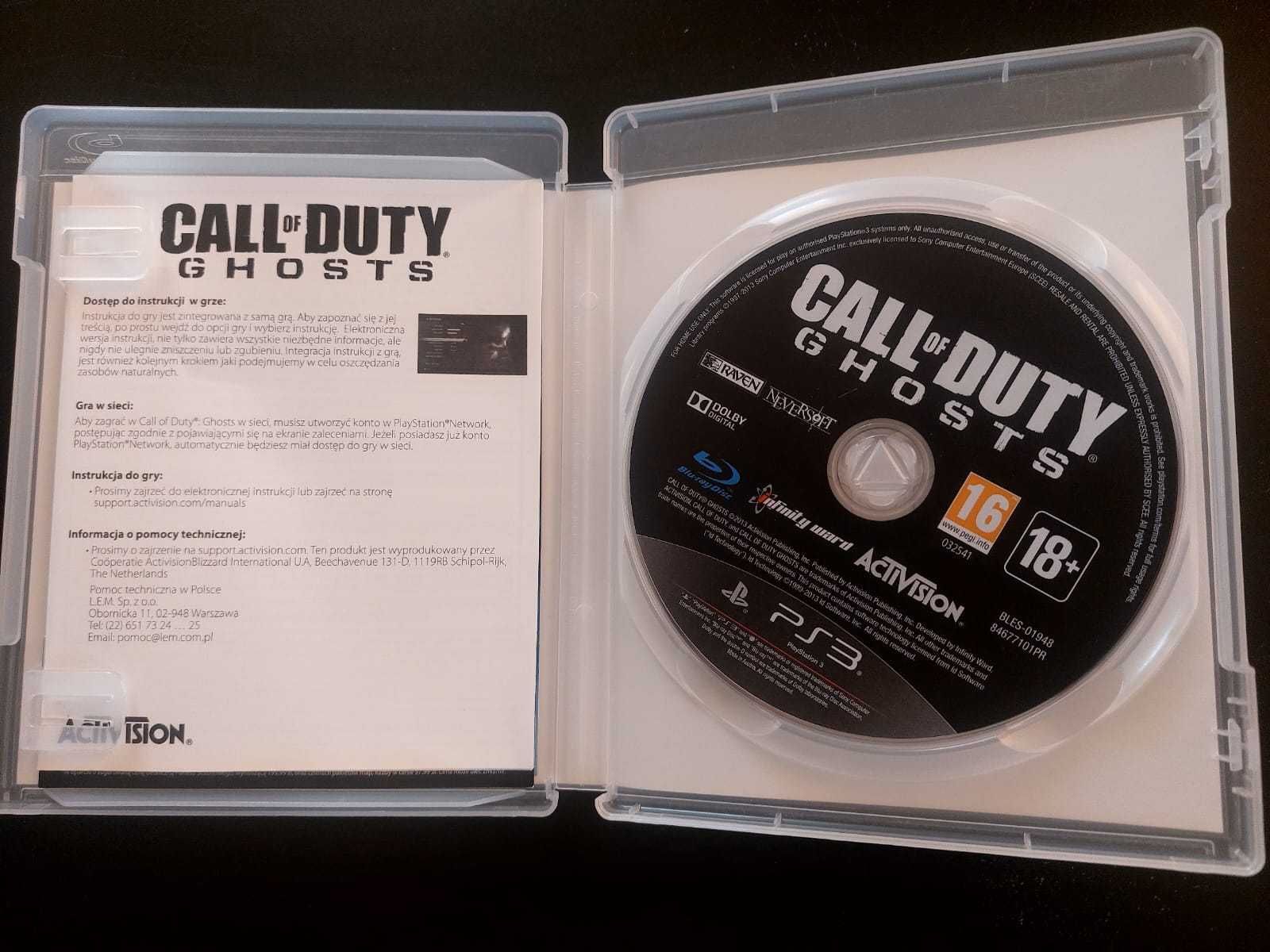 Ghosts Call of Duty na ps3