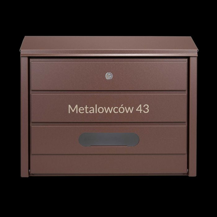 Skrzynka na listy BRĄZOWA DARCO Polski producent MODEL BSL-5/1