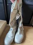 Botas motoqueiro brancas Fornarina