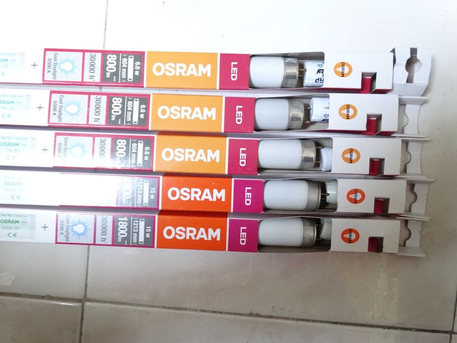 5 lâmpadas fluorescentes com arrancador