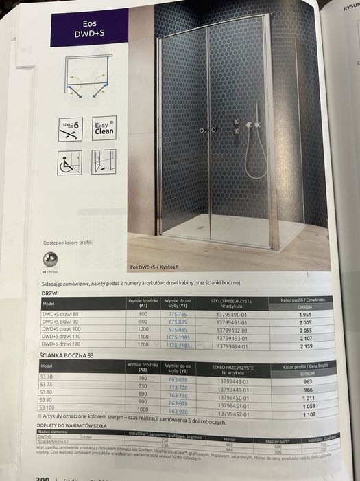 Kabina Eos DWD 90 + s radaway