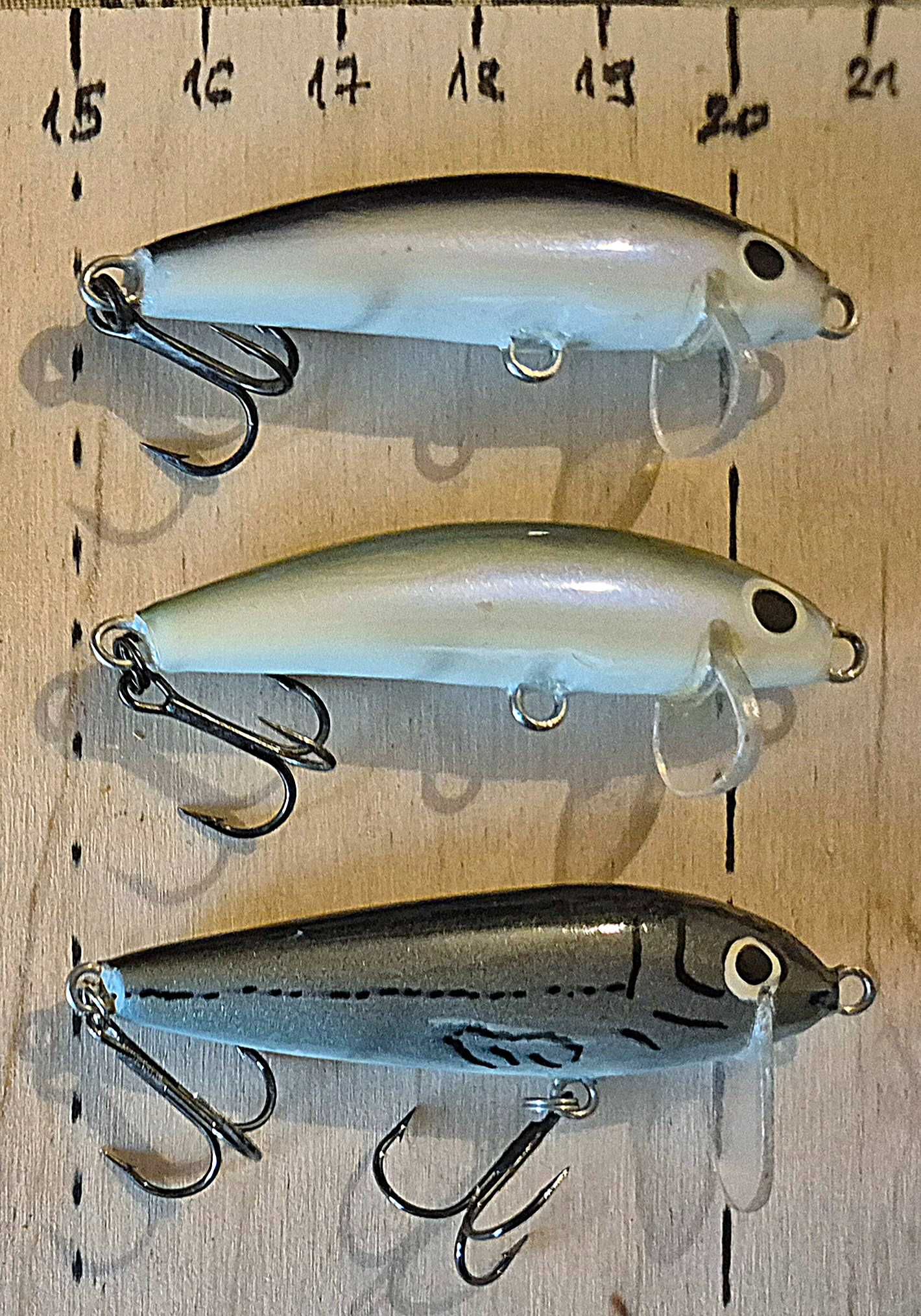 Z287 - woblery boleniowe - 3 x Szpiegu, rękodzieło - 5cm / 6-7g - nowe