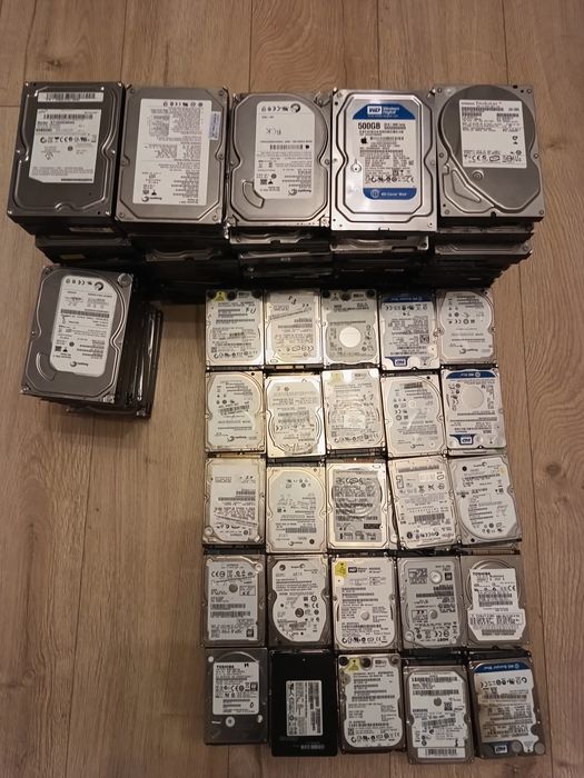 300+ dysk twardy HDD 2.5 oraz 3.5 cala. Większość sprawna.