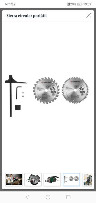 Serra circular portátil 1350w nova Parkside