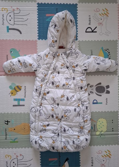 Kombinezon zimowy śpiworek otulacz Smyk niemowlę noworodek Snoopy