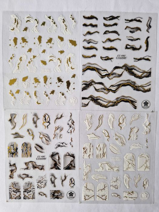 Naklejki na paznokcie, różne wzory, nowe