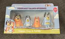 Bluey Happy Dog & Family,
 ruchome figurki