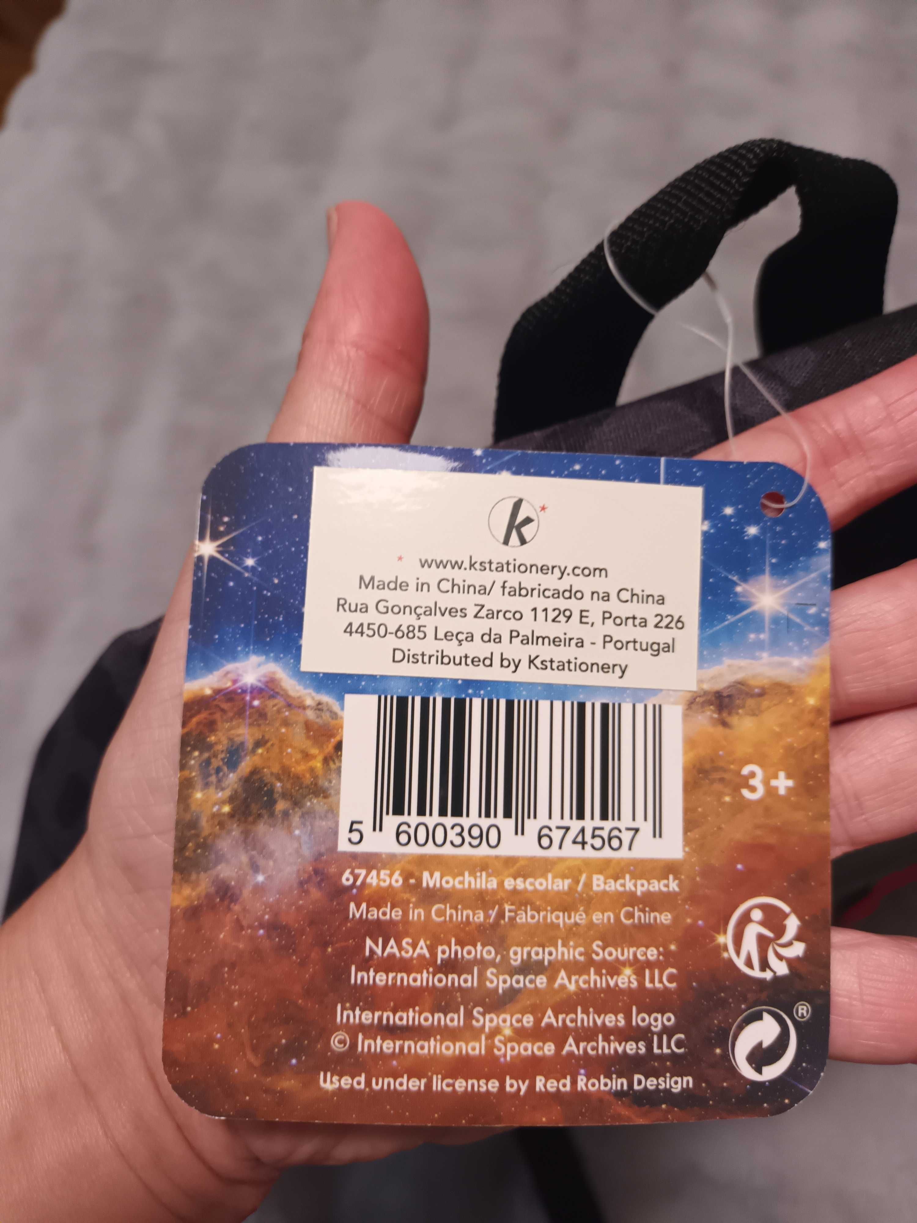 Mochila nova - tema Nasa