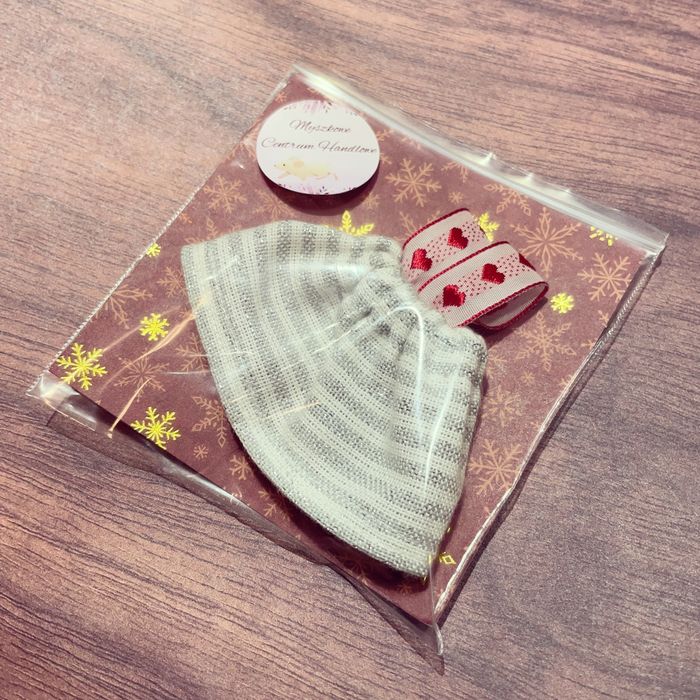 Sukienka dla myszki maileg serduszka paski ubranko