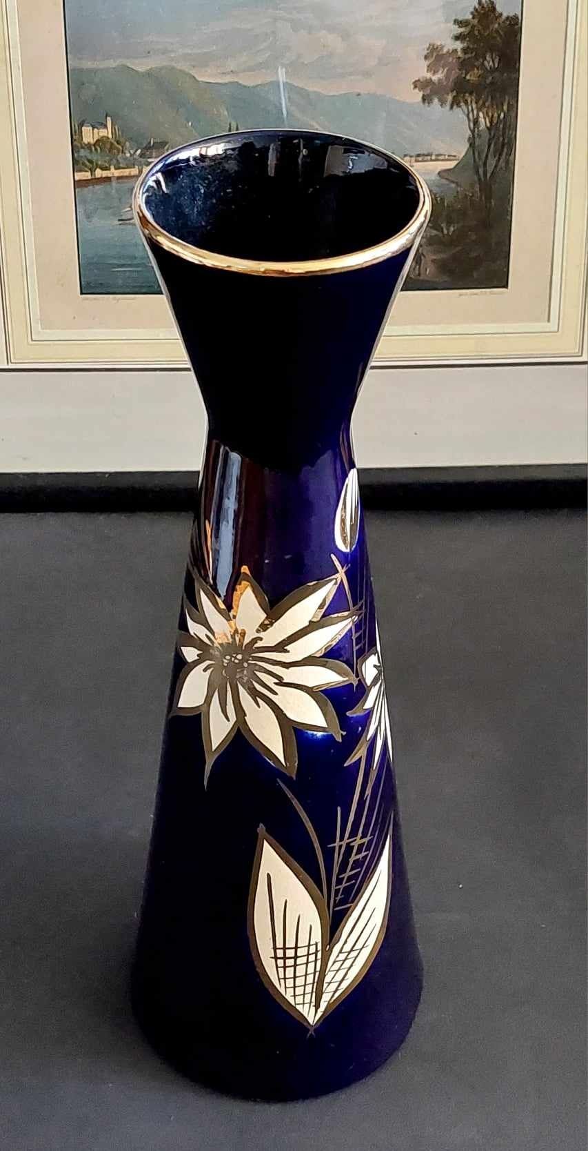 Wazon dekoracijny duży 29vm. Porcelana Kobalt.