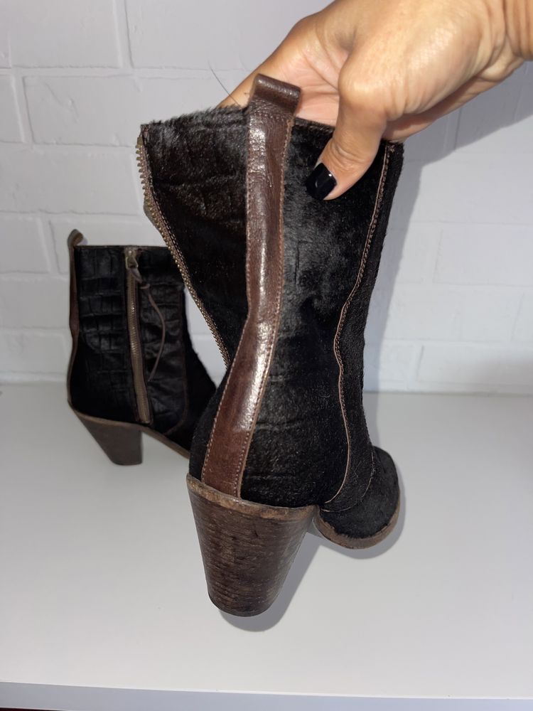 Женские сапоги ботинки казаки Италия женские кожаные сапоги