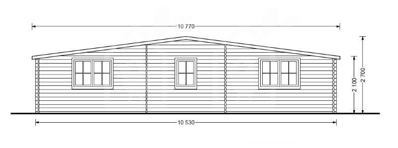 Casa de Madeira Pré-fabricada de 66m2