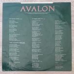 Roxy Music - Avalon vinil LP inner sleeve