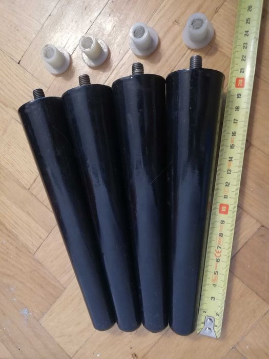 Stare nogi stożkowe od komody z epoki PRL