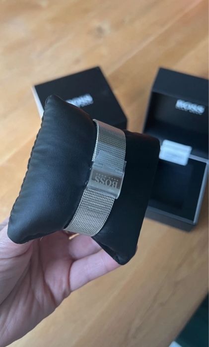 Zegarek Hugo Boss srebrny męski bransoleta mesh Nowy