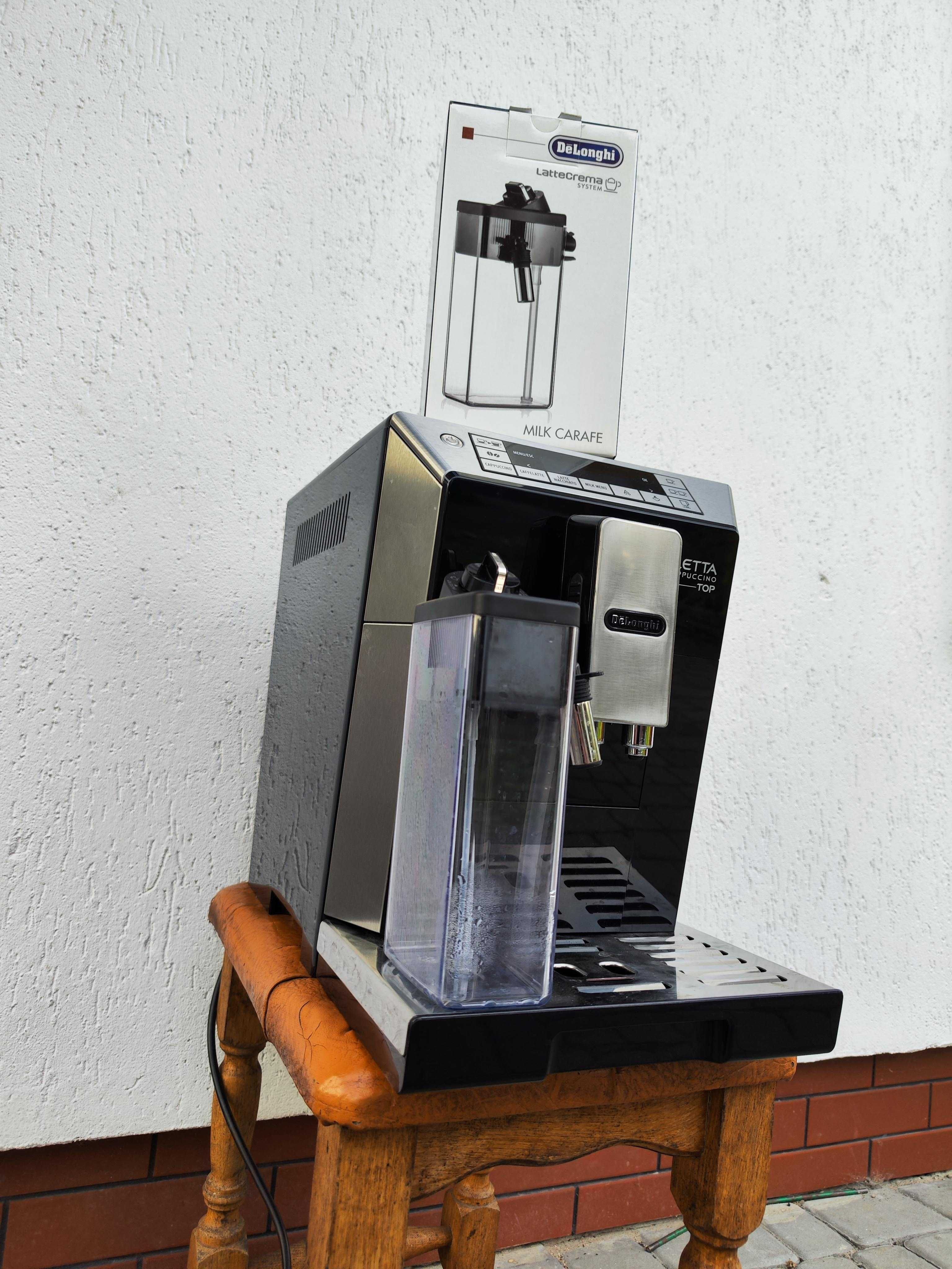 Кавомашина DeLonghi ECAM 45.366 B Eletta Cappuccino TOP новий молочник