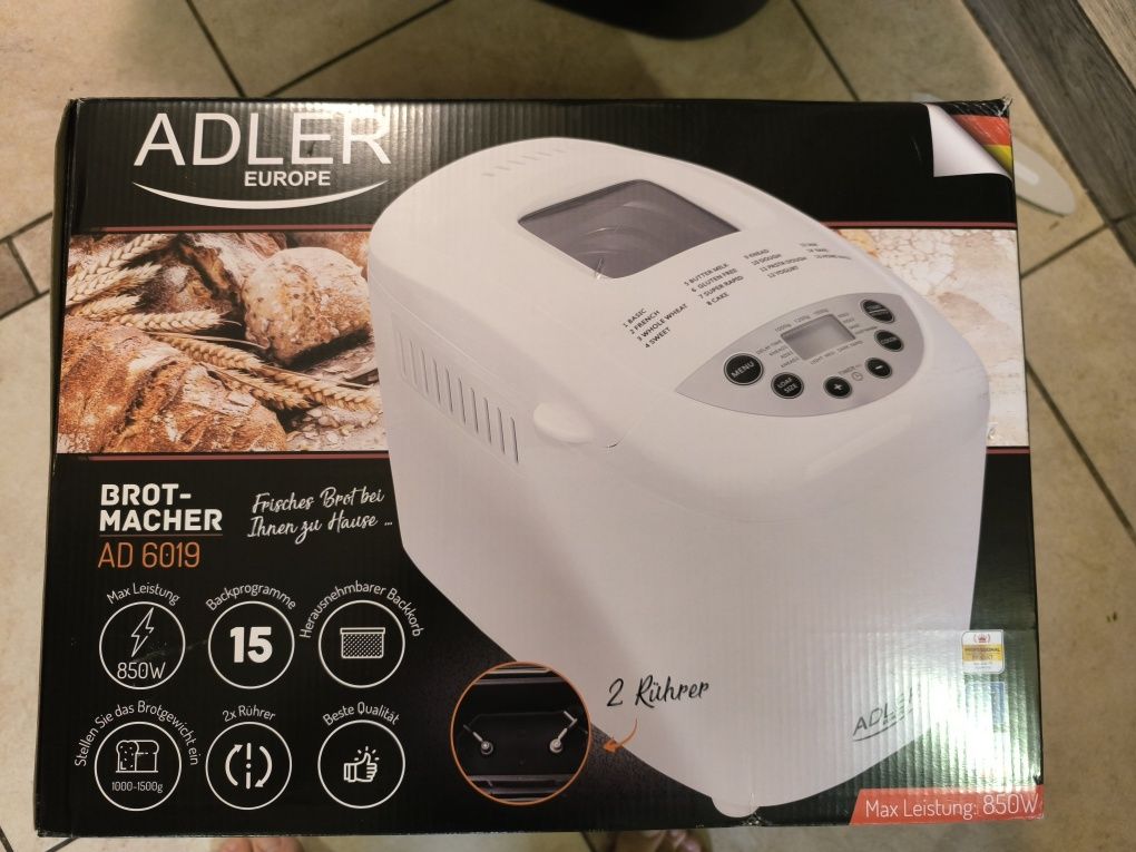 Maszyna do pieczenia chleba automat 15 programów 850W AD6019