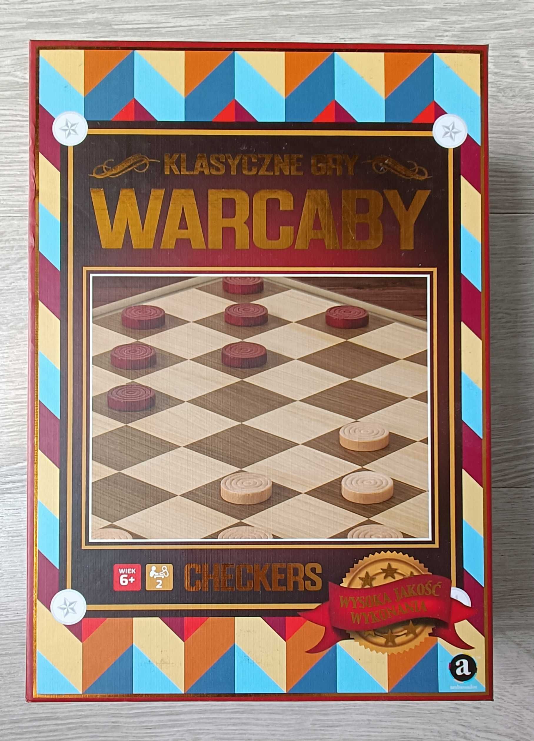 Gra Warcaby - elmenty drewniane