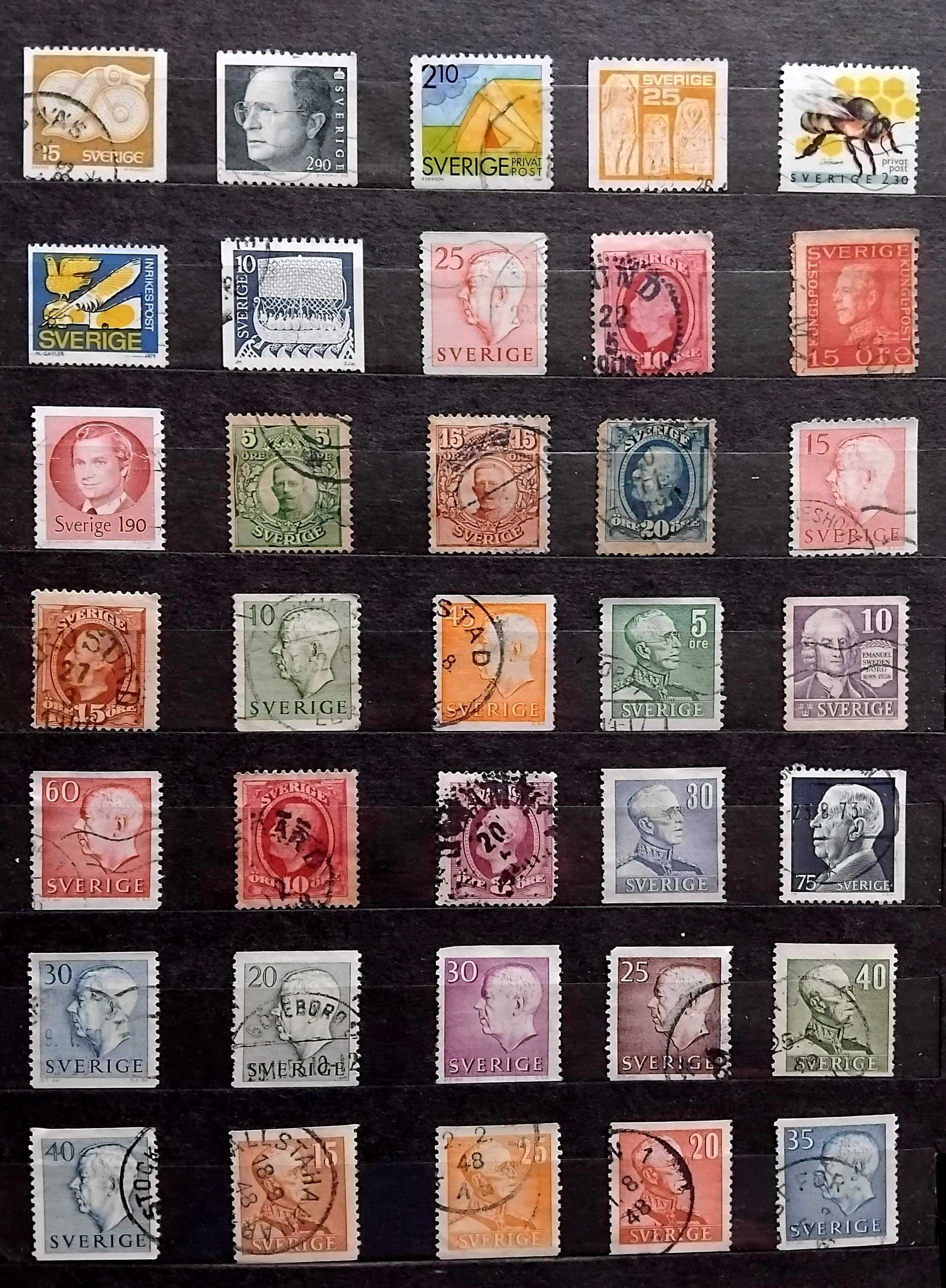 Znaczki Pocztowe Szwecja Anglia Francja Chiny Japonia 269 szt (304)