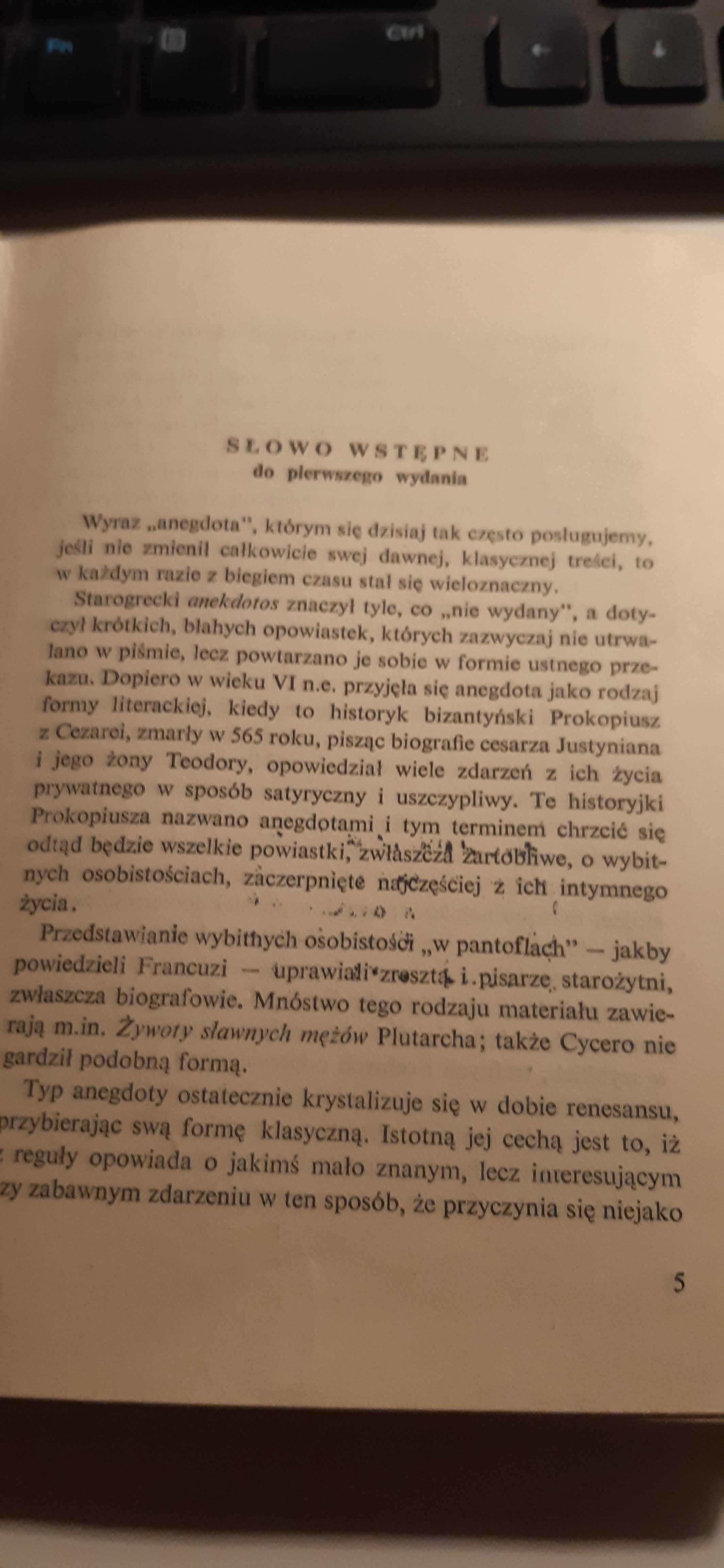 stara książka dawna polska w anegdocie 1973r.