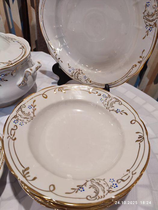 Столовый сервиз "Незабудки" Барановка 70-е. Новый. Идеальный.